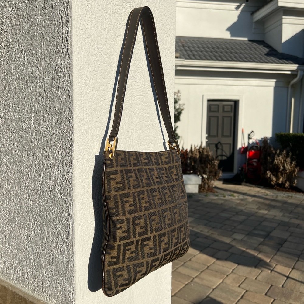 Fendi Zucca Tassel Shoulder Bag - Picture 2 of 12